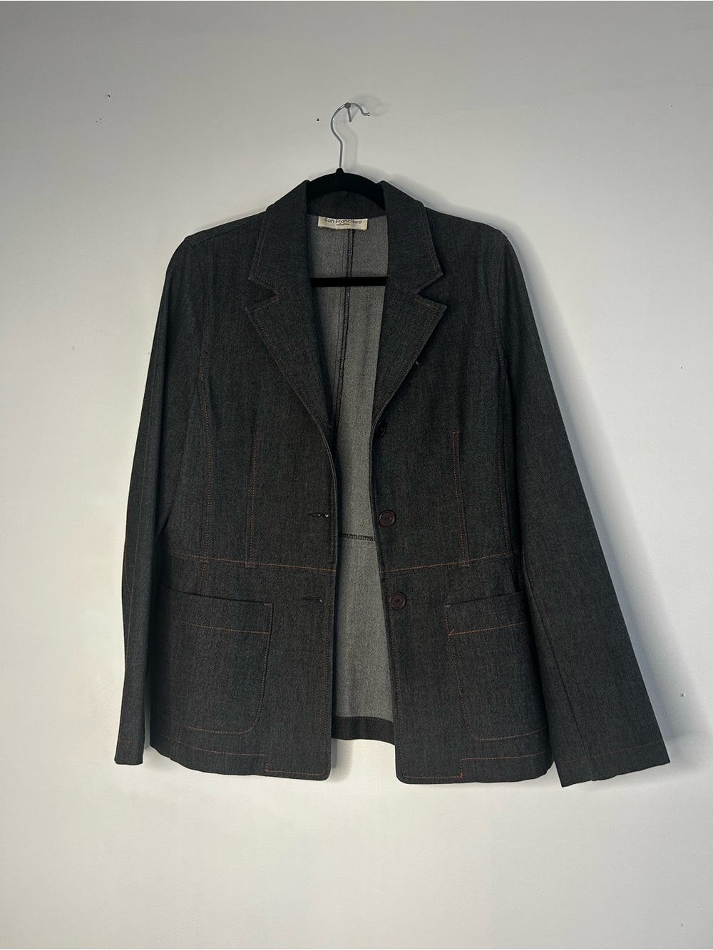 Tailored Dark Gray Women's Blazer Jacket